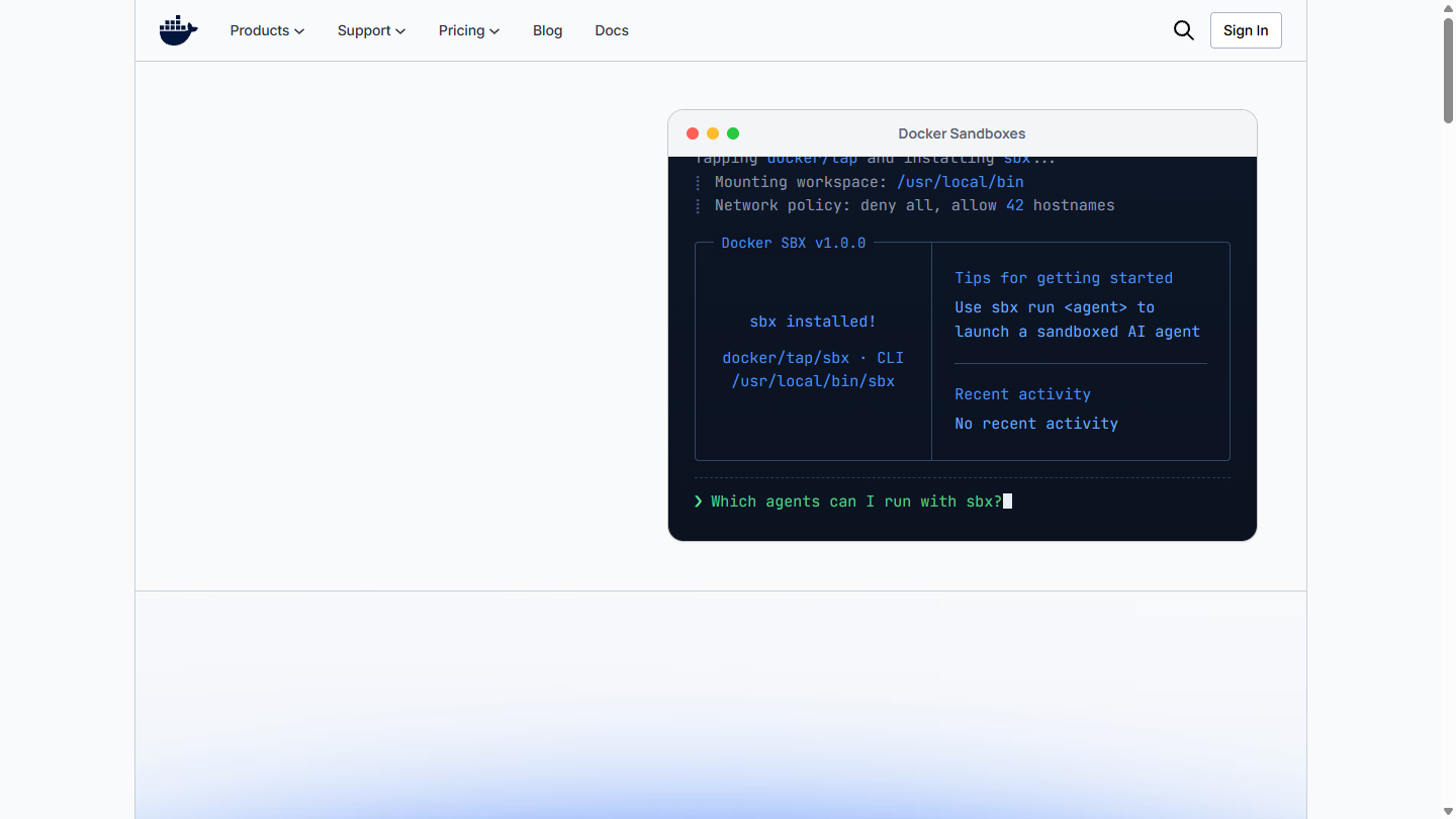 Docker官网首页界面截图