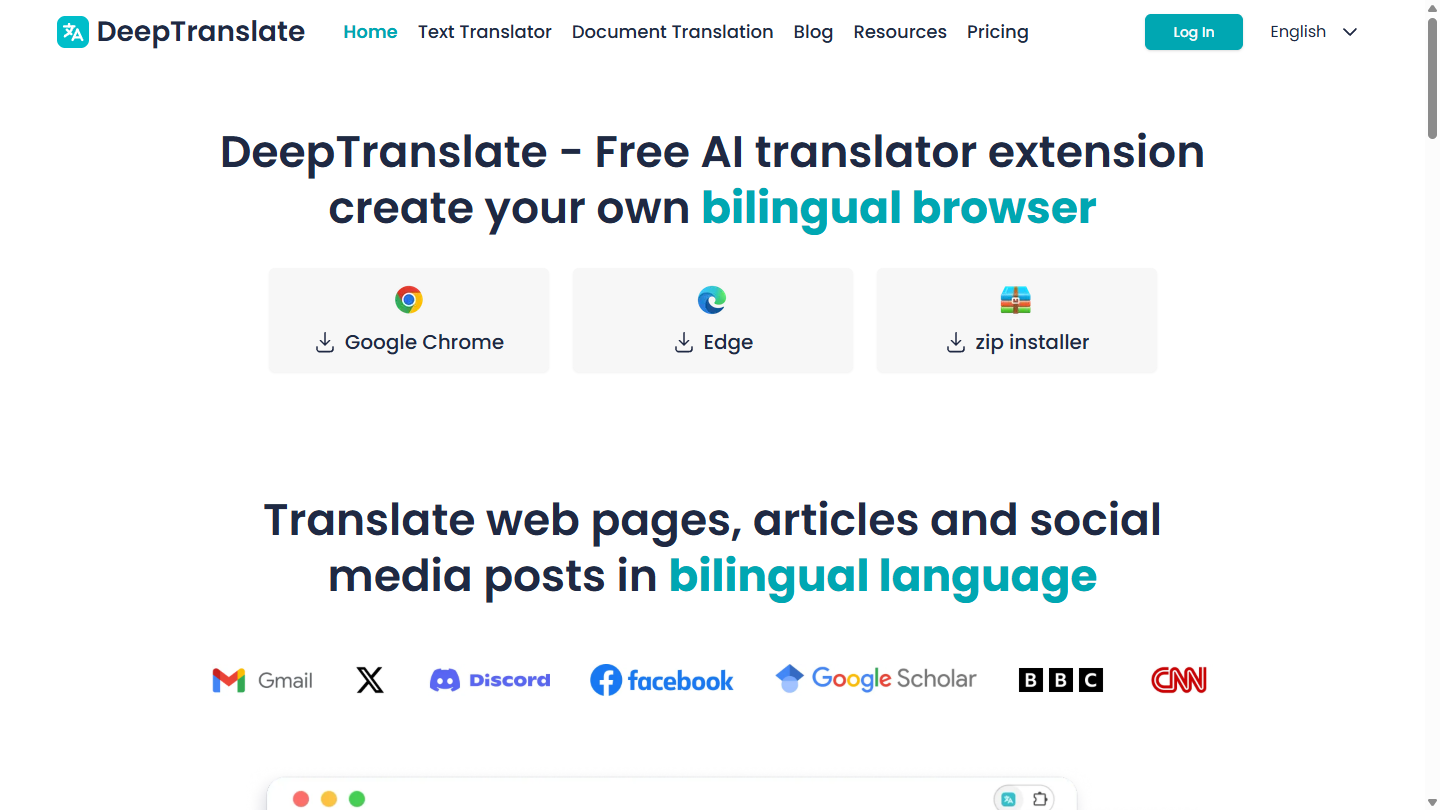 DeepTranslate官网 – 免费的AI双语网页翻译工具｜DeepTranslate官方入口