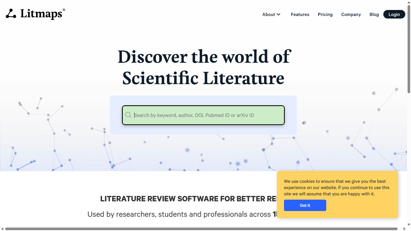 Litmaps官网首页界面截图